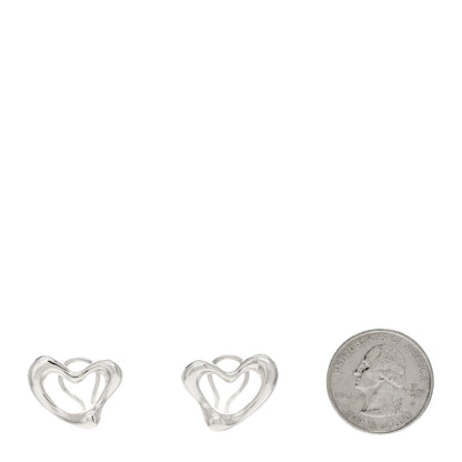 Tiffany Sterling Silver Elsa Peretti Open Heart Clip-On Earrings 2 of 3