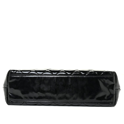 Chanel Patent Quilted Tote Black 15 of 21