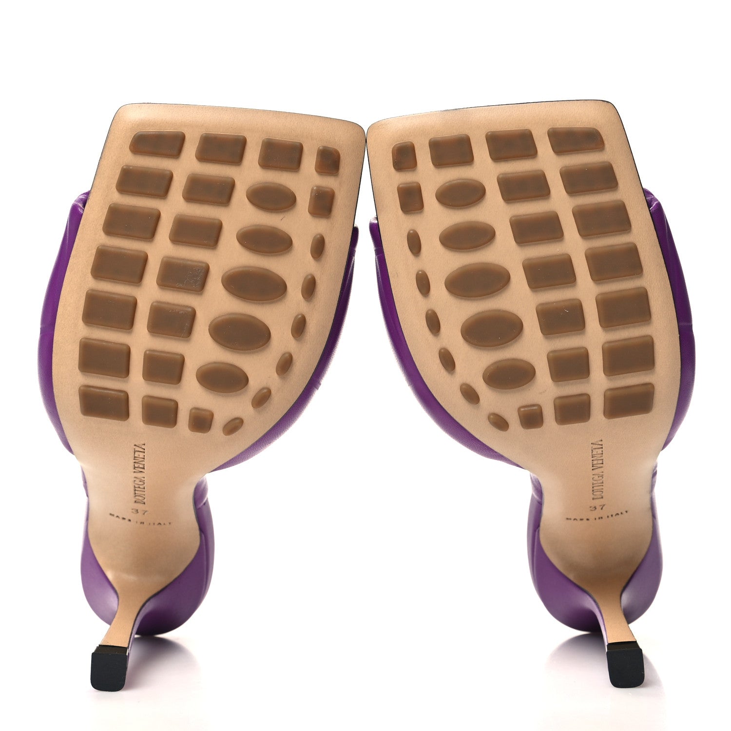 Bottega Veneta Nappa Quilted Rubber Lido Mule Sandals 37 Gumdrop 5 of 8