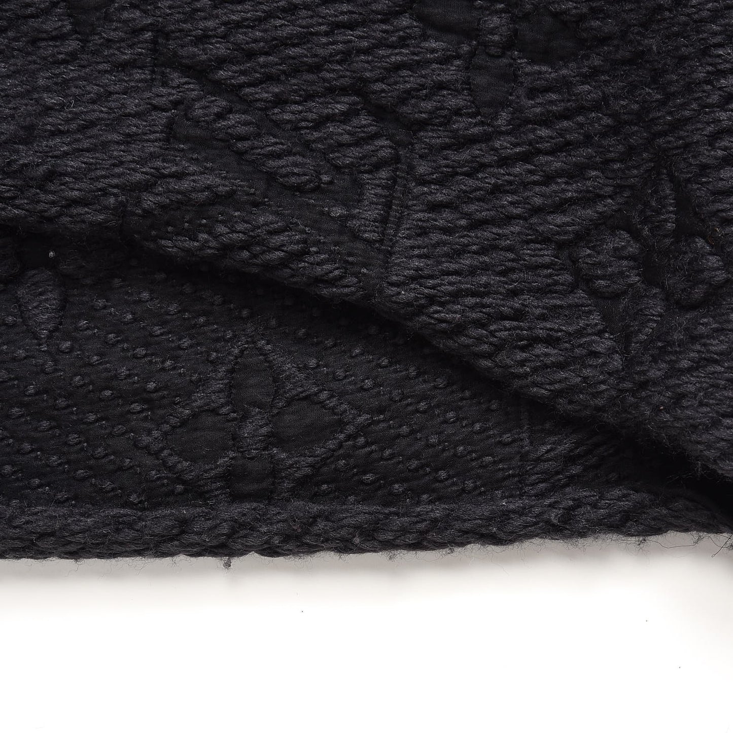 Wool Silk Logomania Scarf Charcoal Grey
