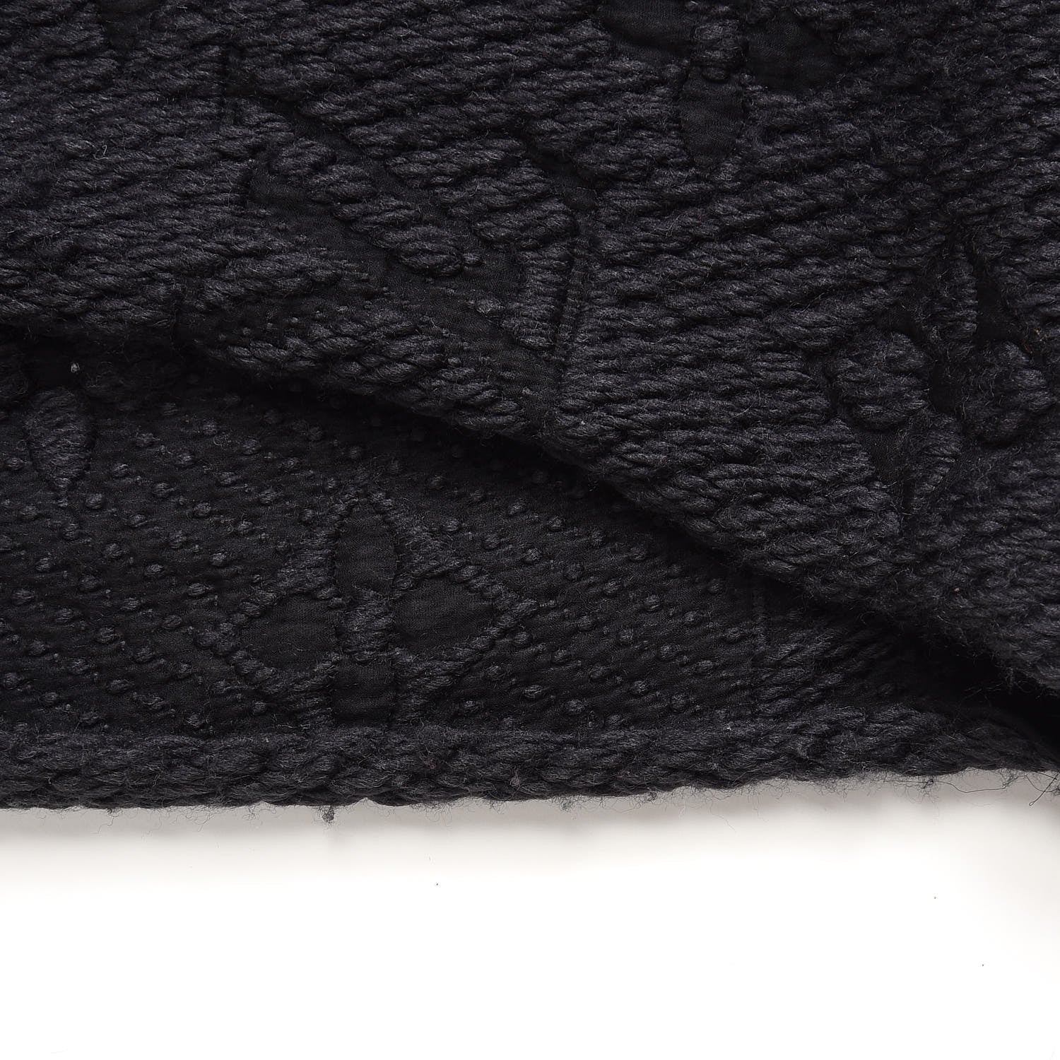 Louis Vuitton Wool Silk Logomania Scarf Charcoal Grey 7 of 7