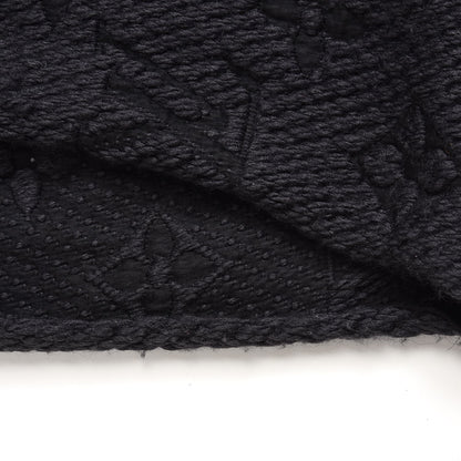 Louis Vuitton Wool Silk Logomania Scarf Charcoal Grey 7 of 7