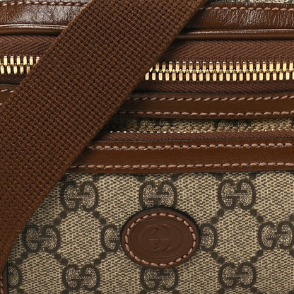 Gucci GG Supreme Monogram Textured Calfskin Retro Interlocking G Belt Bag Beige Ebony Brown Sugar 8 of 10