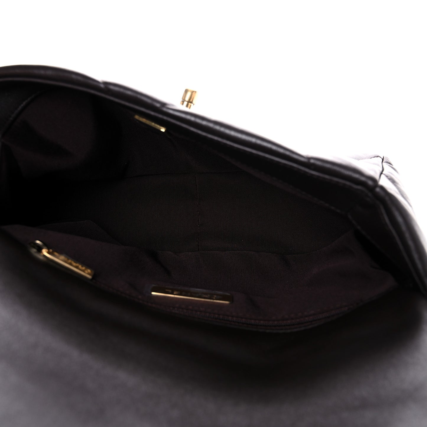 Lambskin Quilted Medium Chanel 19 Flap Dark Brown