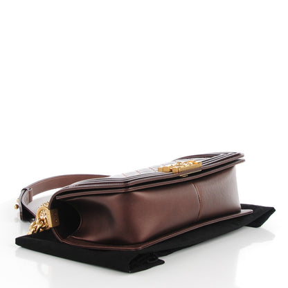 Chanel Metallic Patent Calfskin Medium Boy Flap Brown 5 of 10