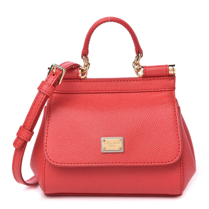 Dolce & Gabbana Dauphine Micro Miss Sicily Satchel Rosso Corallo 1 of 9