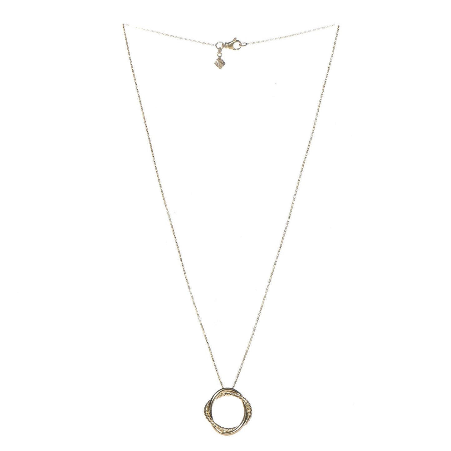 18K Yellow Gold Infinity Pendant Necklace