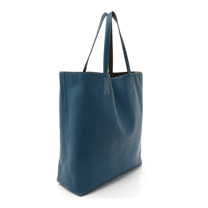Hermes Taurillon Clemence Double Sens 45 Reversible Tote Bleu Izmir Etain 5 of 19