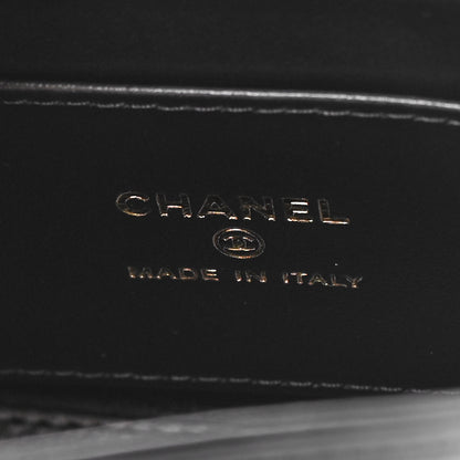 Chanel Shiny Aged Calfskin Quilted Mini Nano Kelly Shopper Black 6 of 11