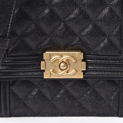 Chanel Caviar Quilted North South Boy Flap Black 8 of 10