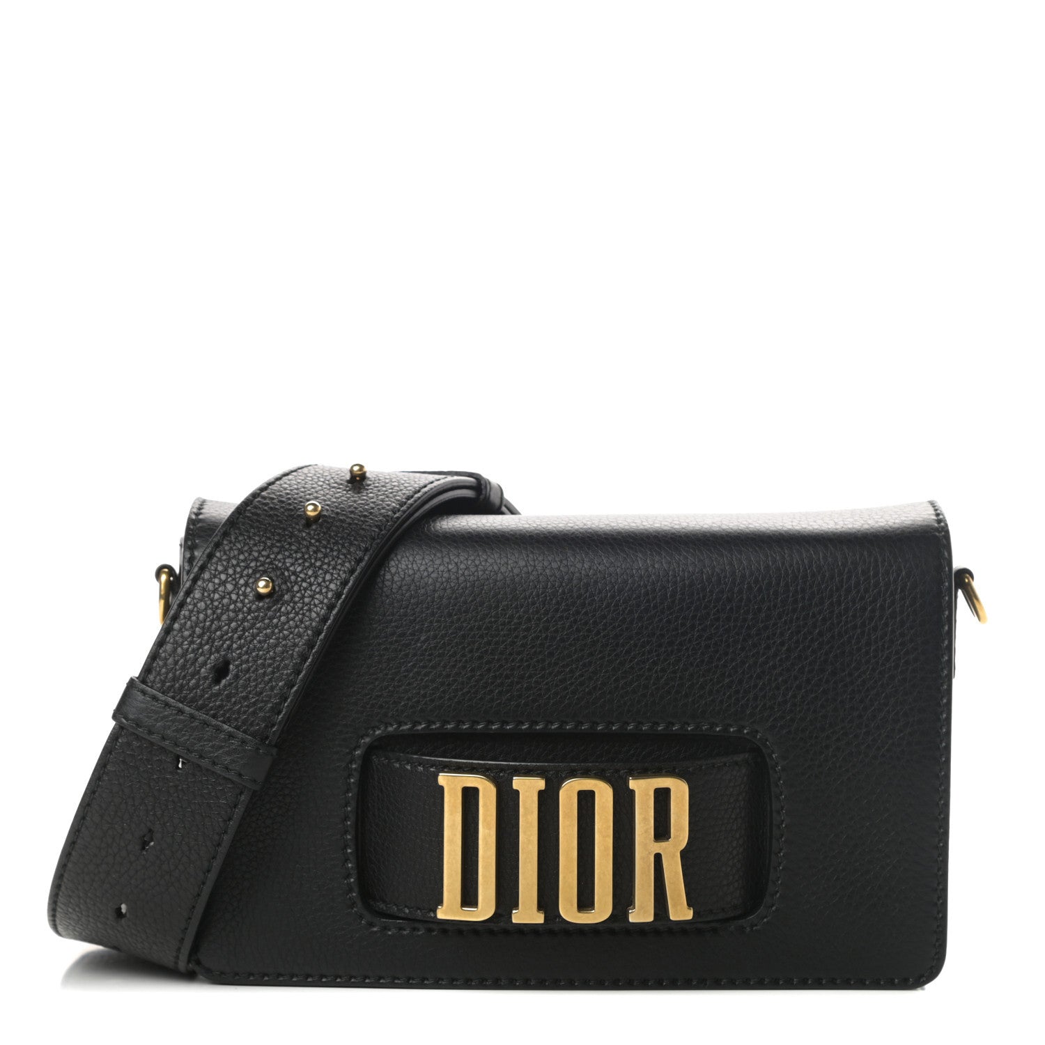 Christian Dior Grained Calfskin Dio(r)evolution Flap Bag Black 1 of 10