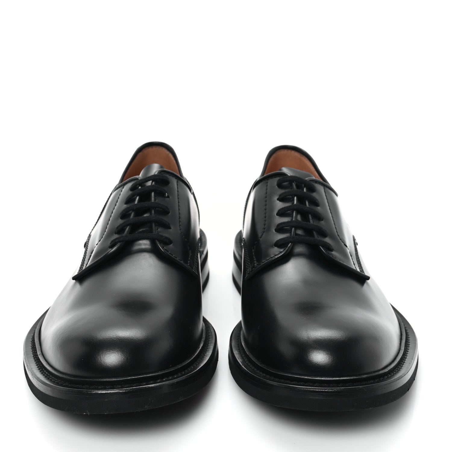 Bottega Veneta Scarpa Pelle Level Lace Up Mens Derby Shoes 44.5 Black 3 of 9