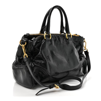 Prada Vitello Shine Shopping Satchel Black 3 of 18
