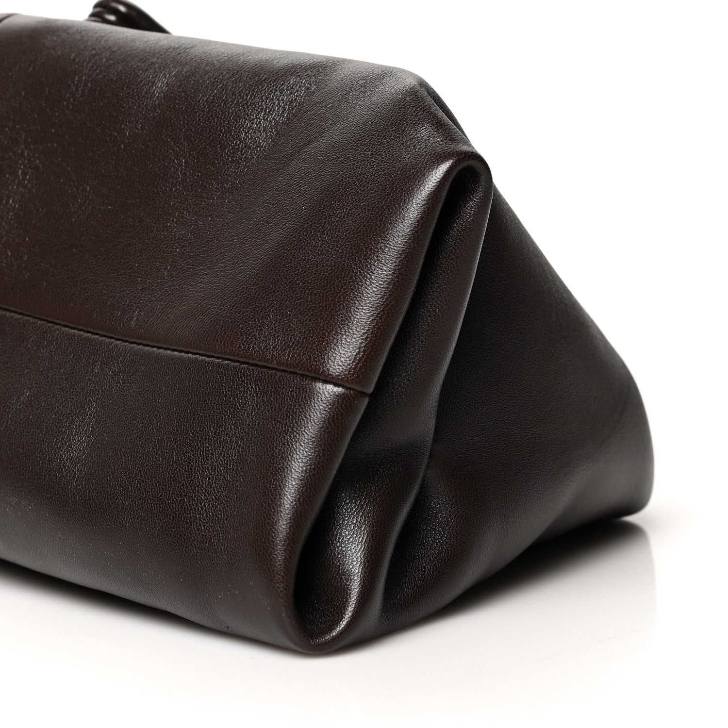 Bottega Veneta Lambskin BV Trine Clutch Fondente 9 of 9