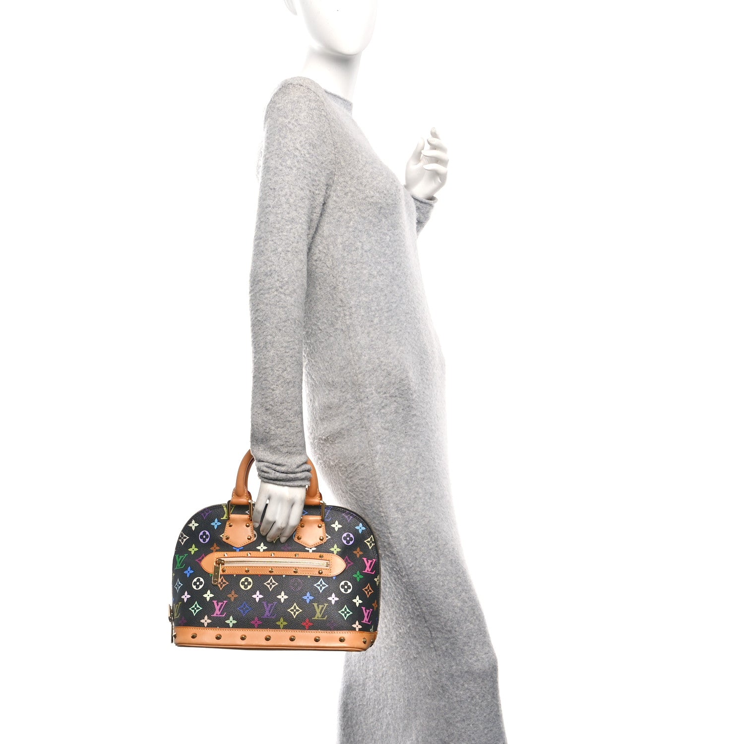 Louis Vuitton Monogram Multicolor Alma PM Black 2 of 9