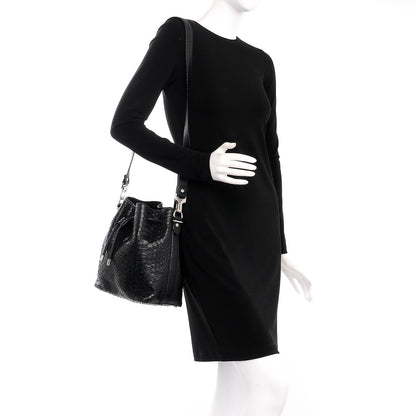 Proenza Schouler Python Medium Bucket Bag Black 2 of 8