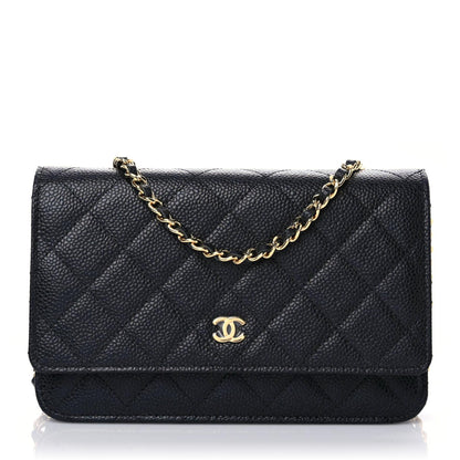 Chanel Caviar Quilted Wallet On Chain WOC Black 1 of 10