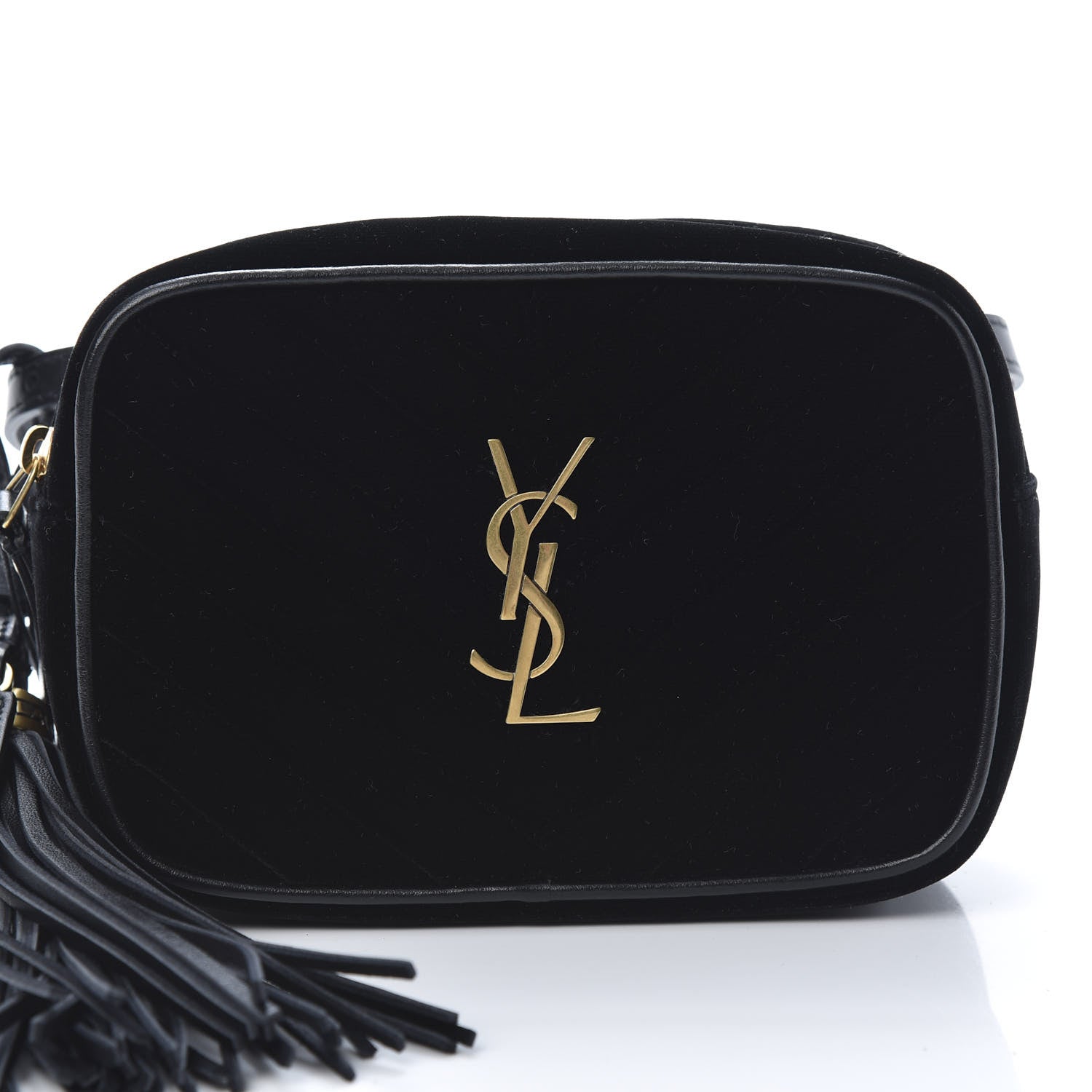Saint Laurent Velour Matelasse Monogram Lou Belt Bag Black 8 of 12
