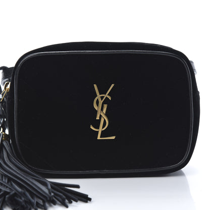 Saint Laurent Velour Matelasse Monogram Lou Belt Bag Black 8 of 12