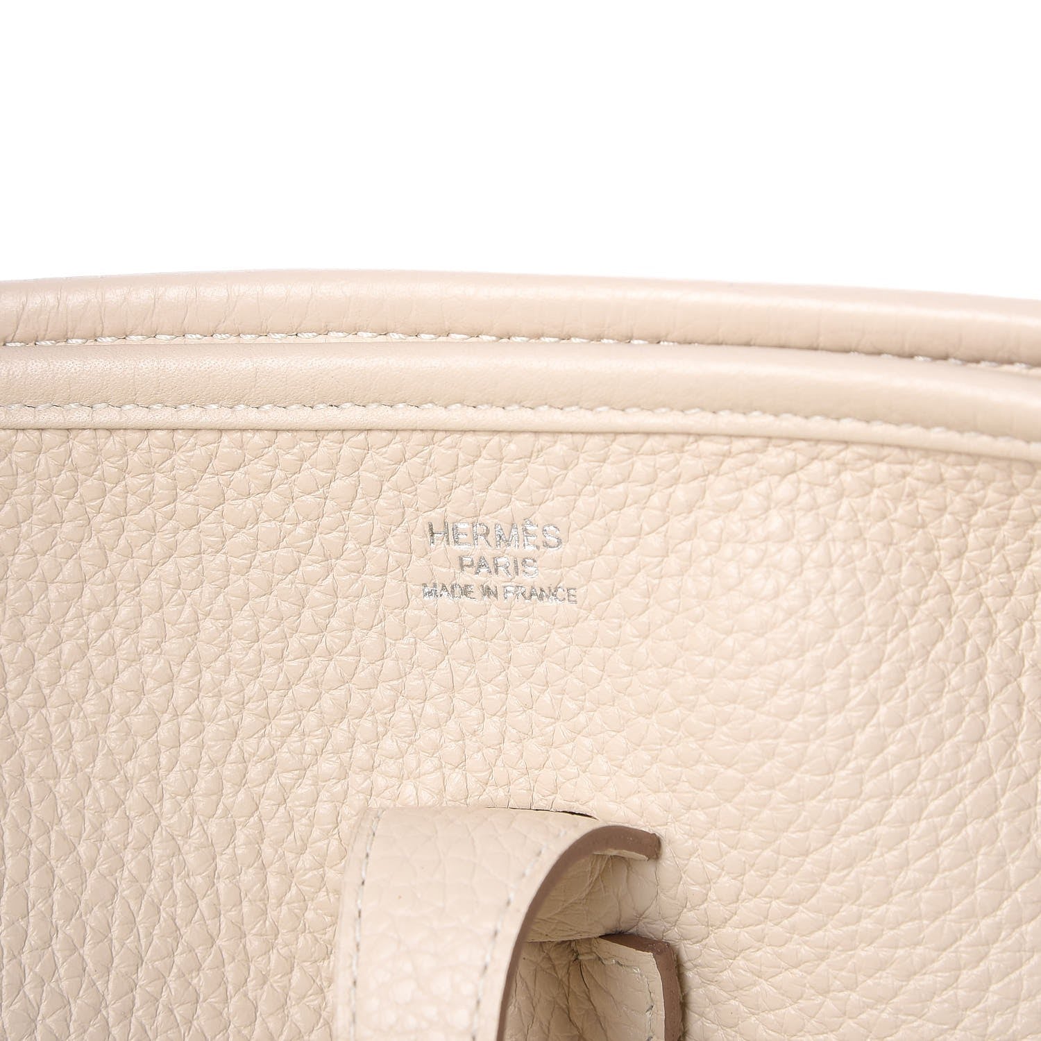 Hermes Taurillon Clemence Amazone Evelyne III PM Craie Lime 5 of 7