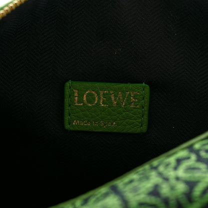 Loewe Jacquard Anagram Calfskin Small Cubi Bag Apple Green 7 of 9