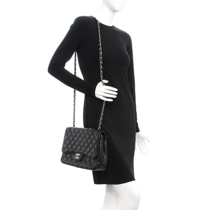 Chanel Caviar Quilted Jumbo Single Flap Black 2 of 7