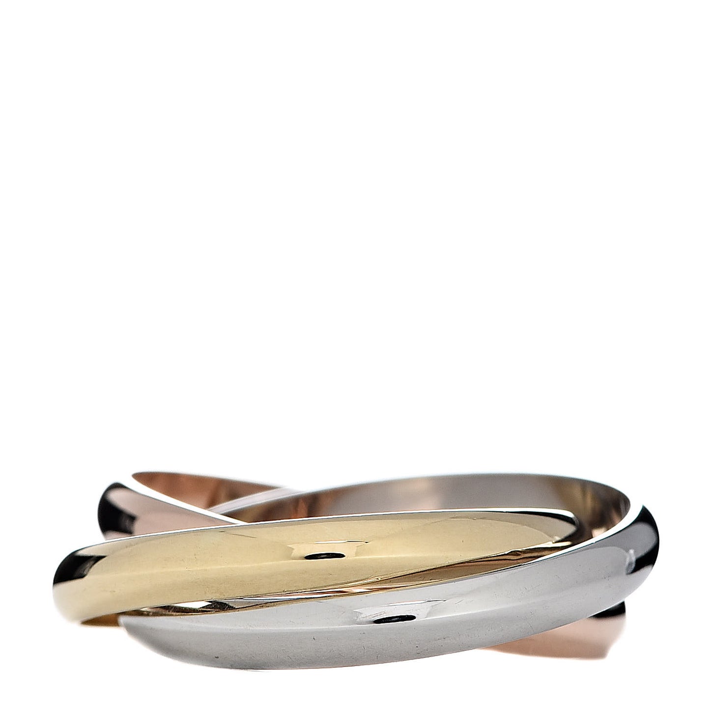 18K Pink Yellow White Gold Small Trinity Ring 51 5.75