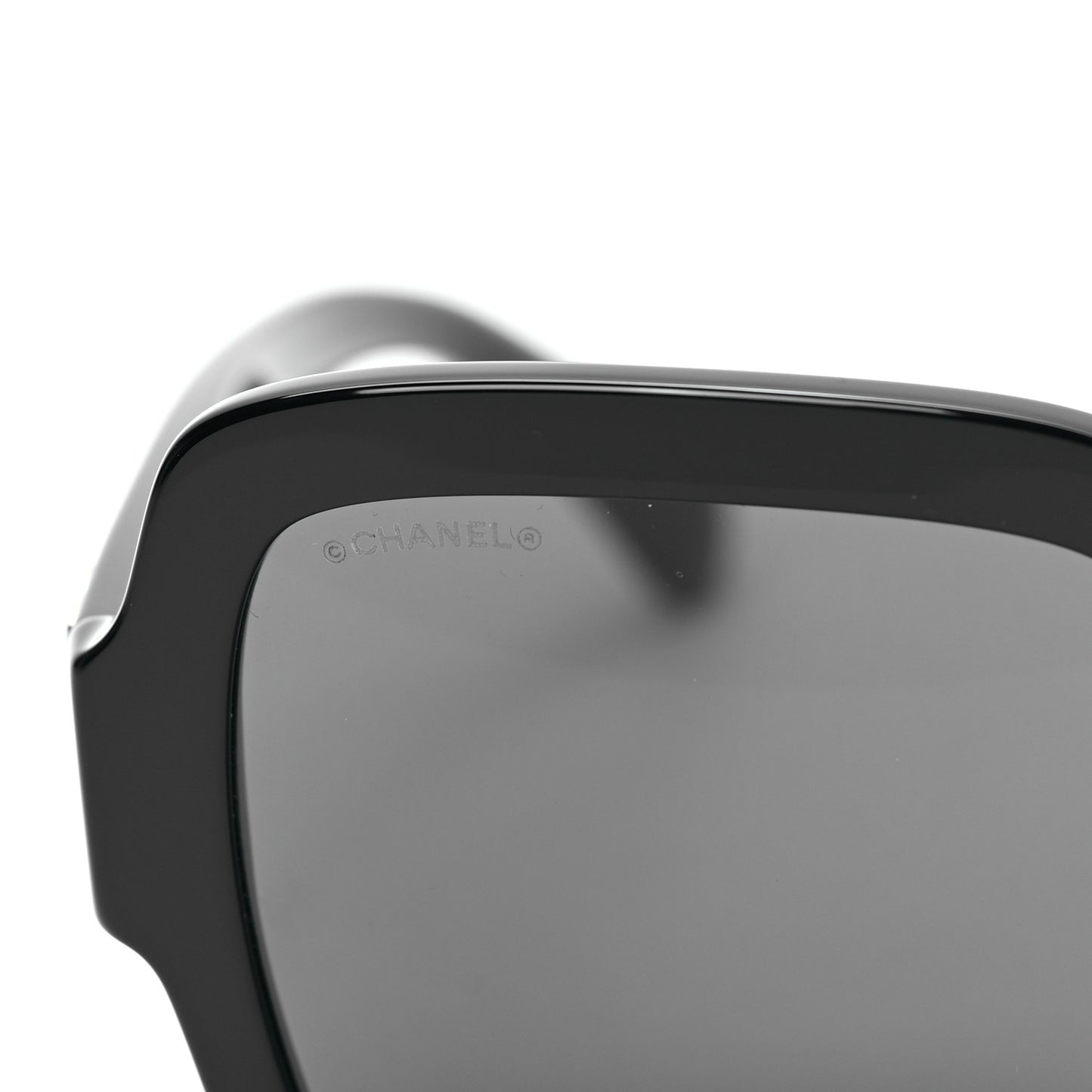 Acetate Square Heart Sunglasses 5479-A Black