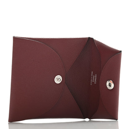 Hermes Madame Calfskin Bastia Coin Purse Rouge H 5 of 8