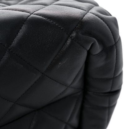 Chanel Lambskin Quilted CC Dweller Drawstring Tote Black 11 of 13
