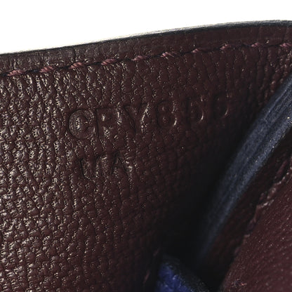 Hermes Togo Swift Officier Birkin 30 Bleu Encre Rouge H 7 of 12