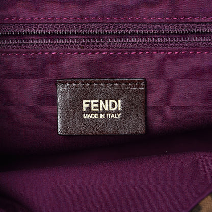 Fendi Zucca Patent Mia Shoulder Flap Tobacco Purple 7 of 11