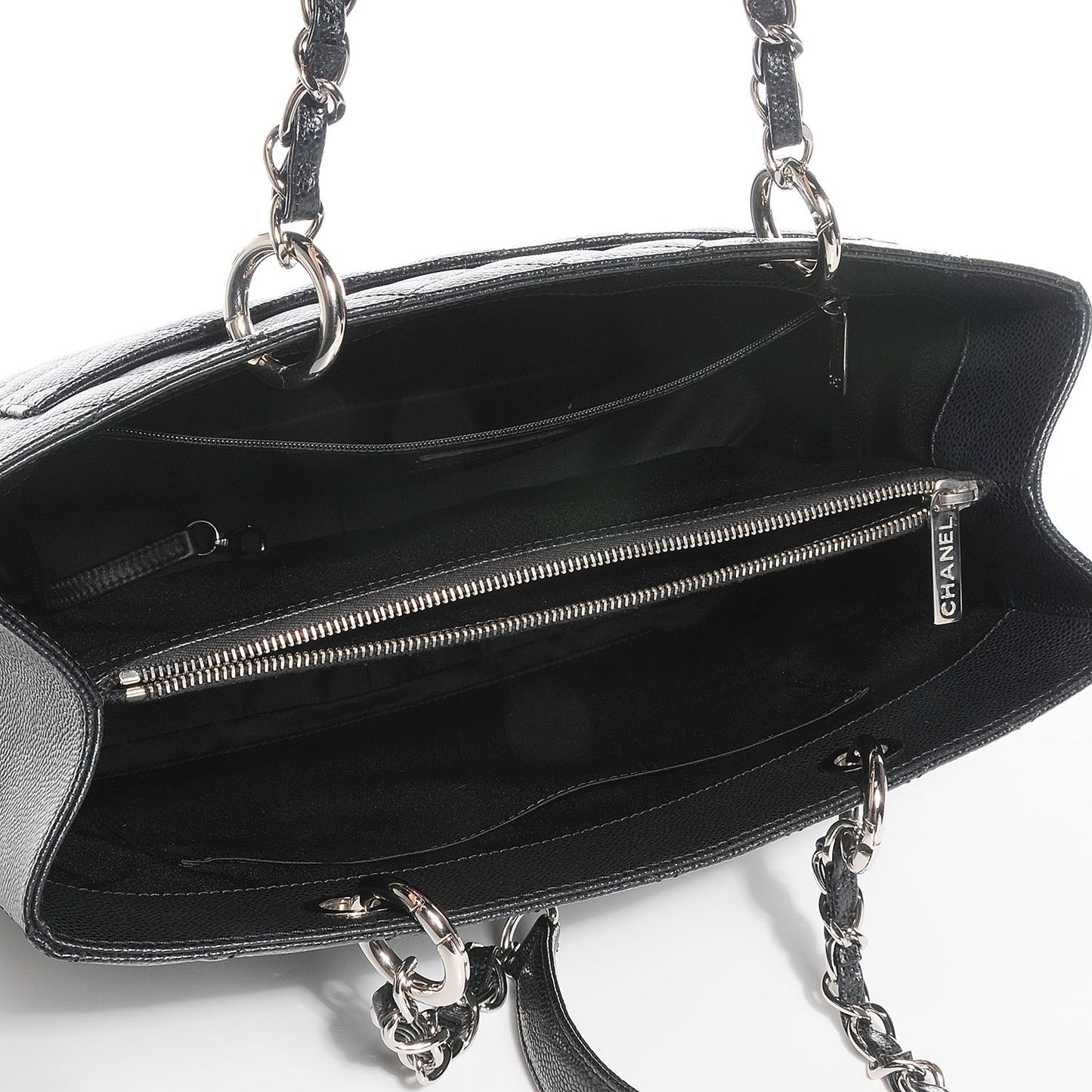Caviar Quilted Grand Shopping Tote GST Black