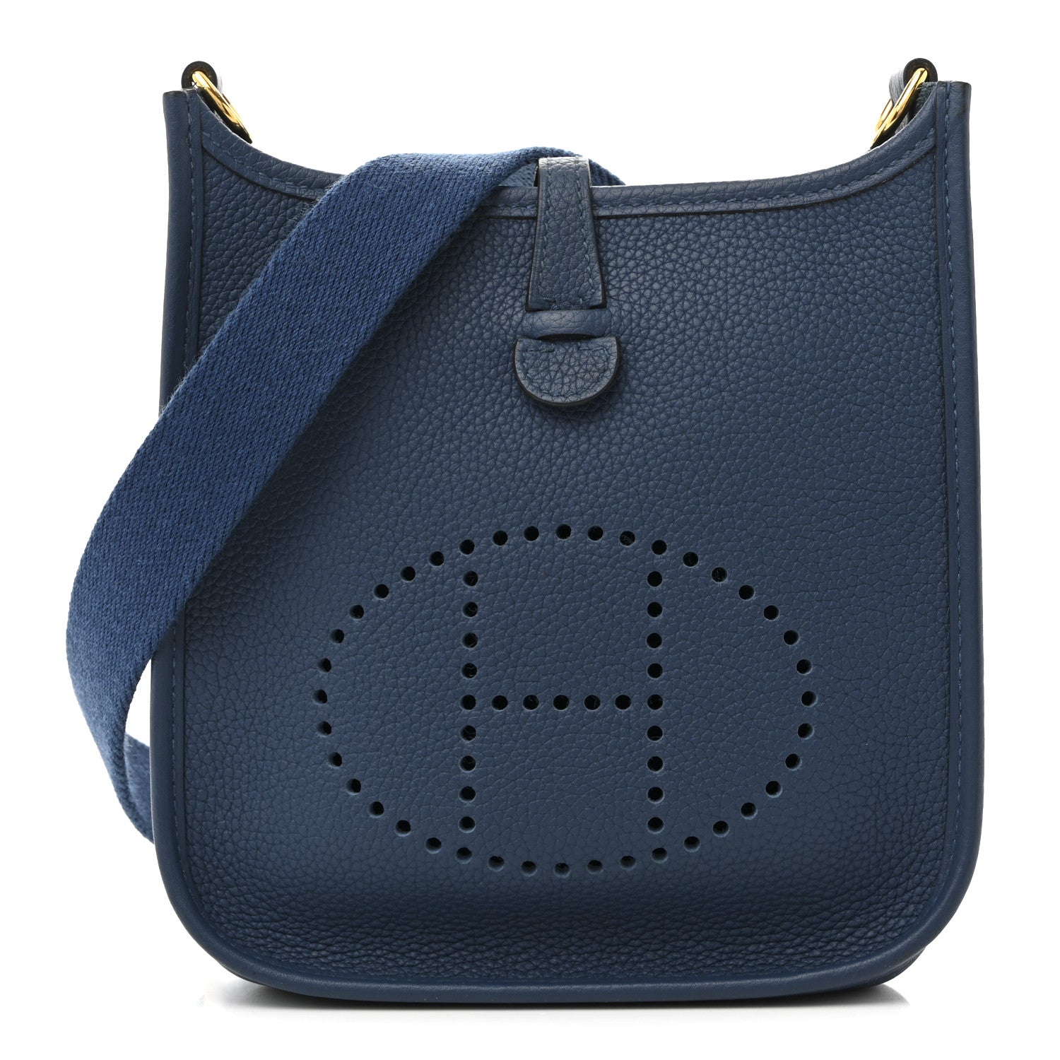 Hermes Taurillon Clemence Evelyne TPM Bleu Agate 1 of 11
