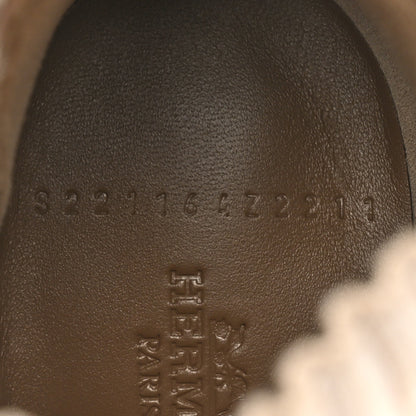 Hermes Knit Calfskin Volver 60 Ankle Boots 39.5 Nocciola 8 of 9