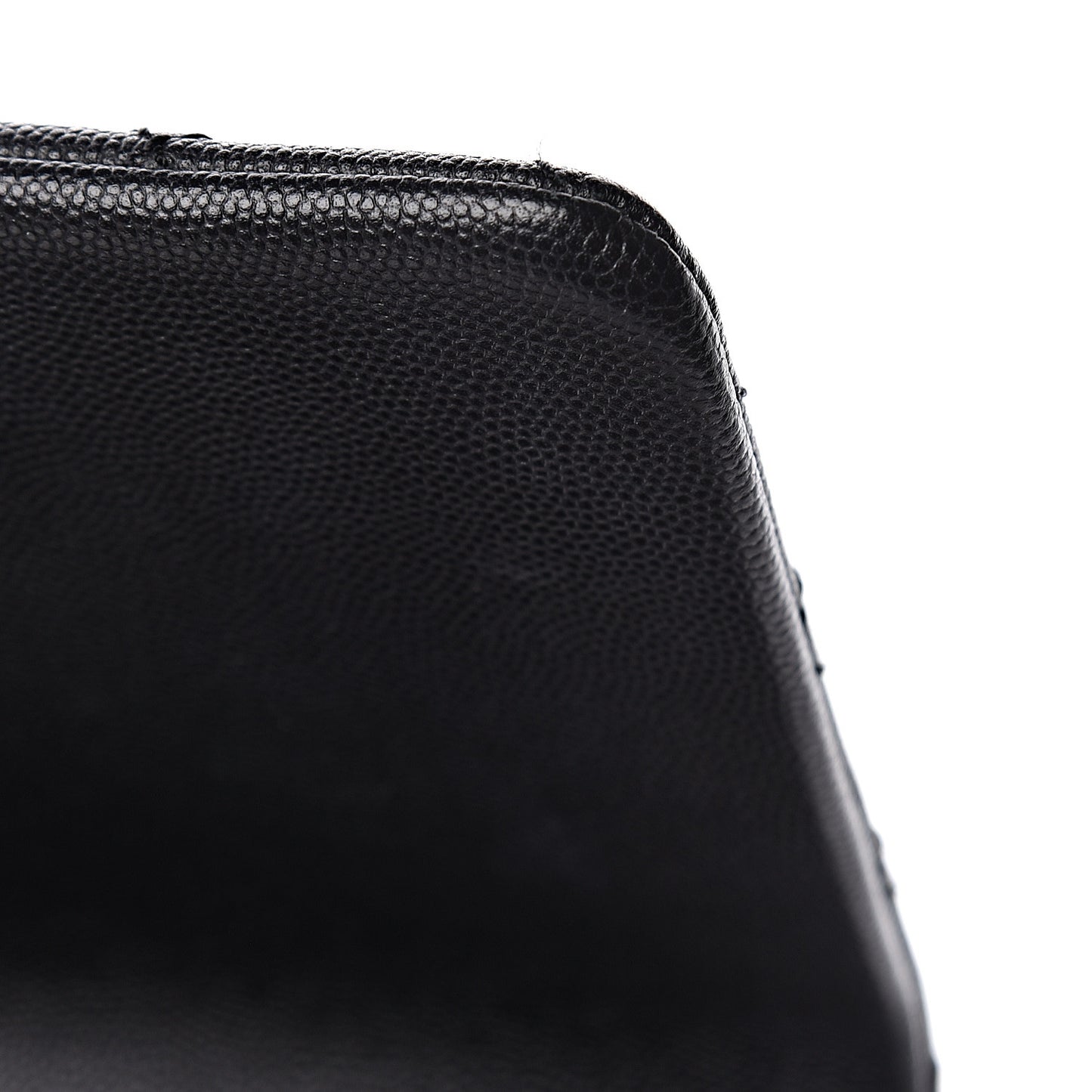 Caviar Lizard Quilted Large Coco Handle Flap Black