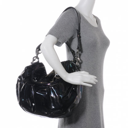 Gucci Iridescent Patent Icon Bit Medium Bag Black 2 of 7