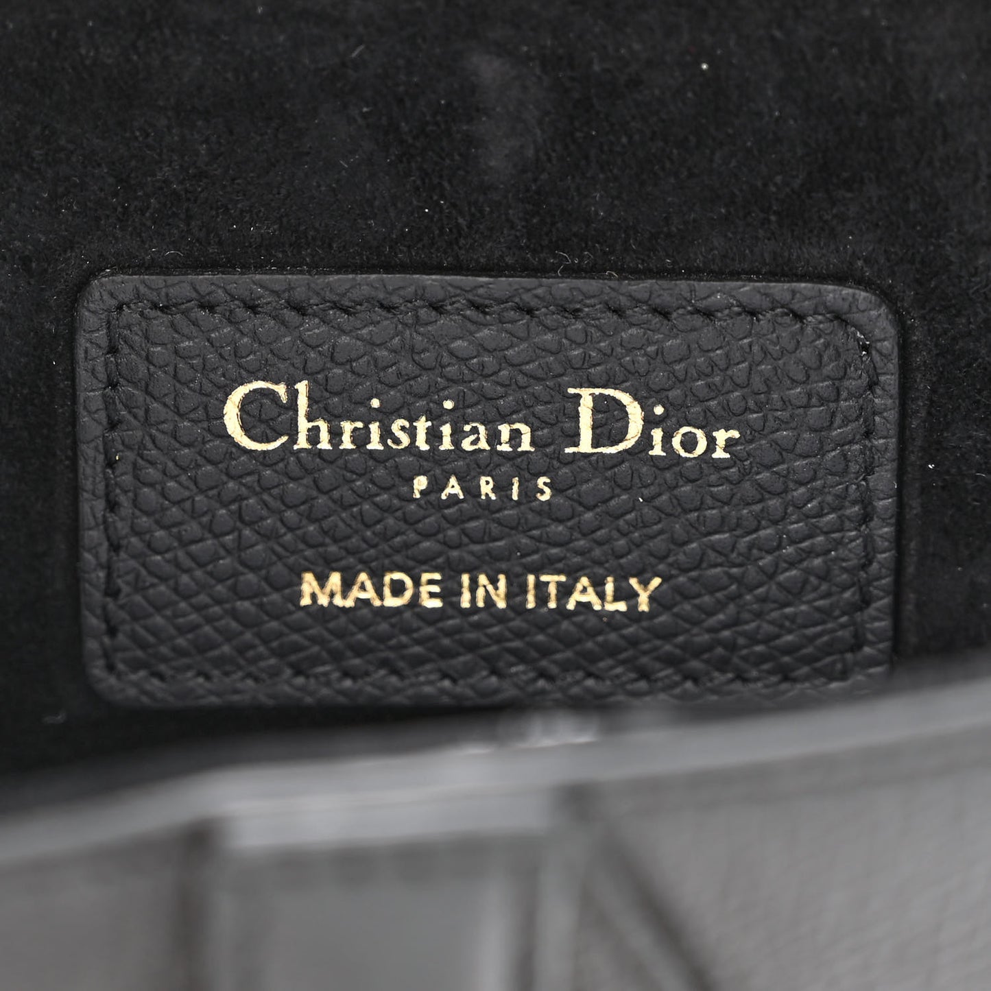 Grained Calfskin Mini Saddle Bag Black