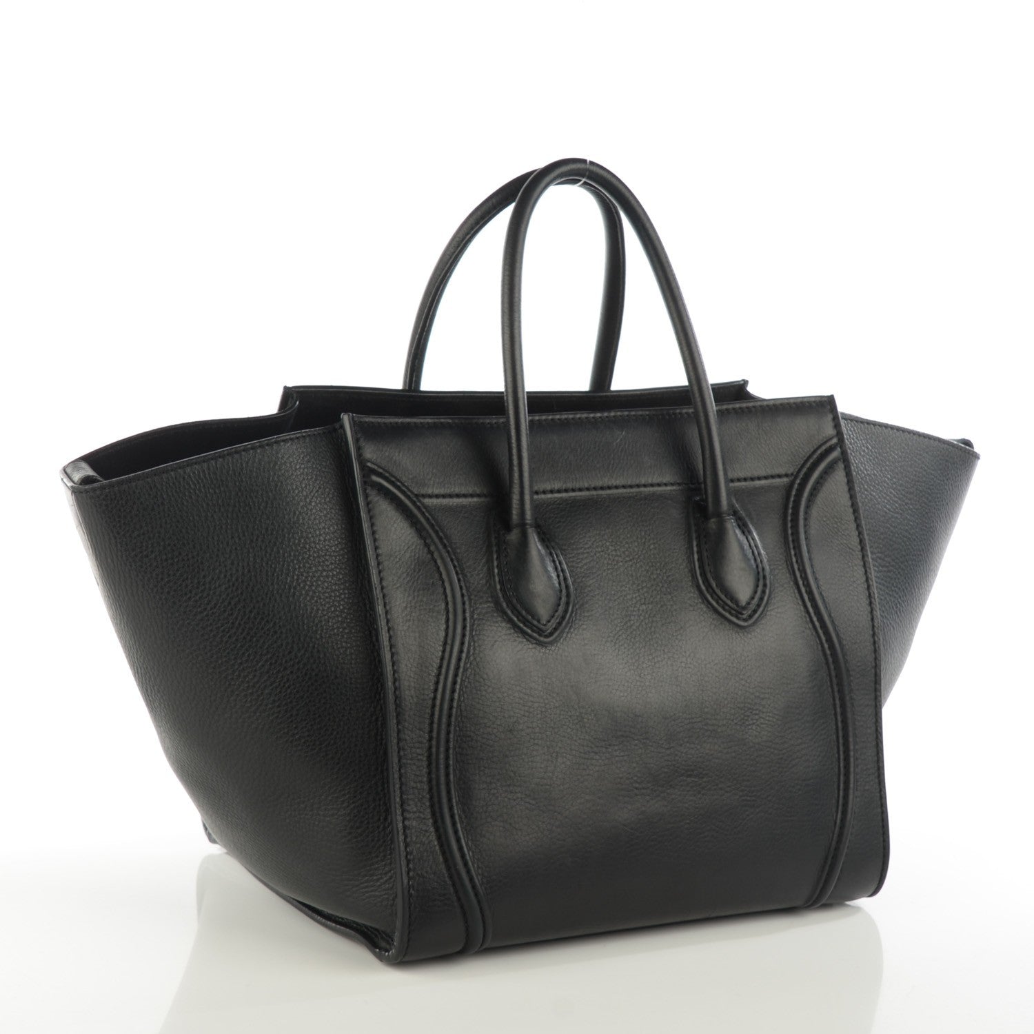 Celine Supple Calfskin Medium Phantom Luggage Black 3 of 7