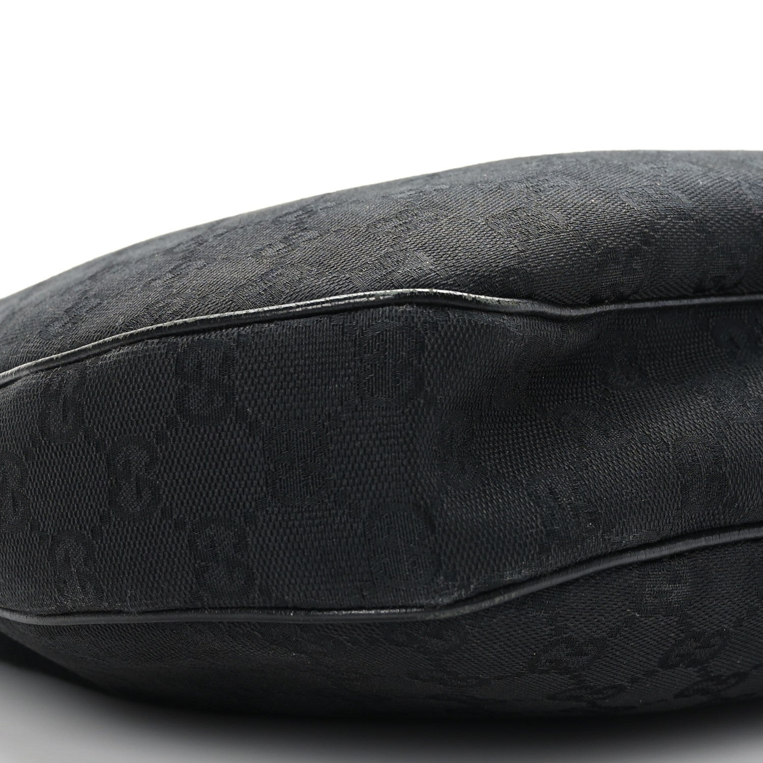 Gucci Monogram Medium Half Moon Hobo Black 8 of 9