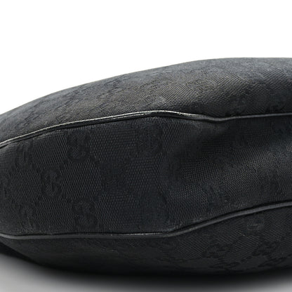 Gucci Monogram Medium Half Moon Hobo Black 8 of 9