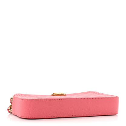 Chanel Caviar Quilted Small Boy Clutch With Chain Pink 4 of 14