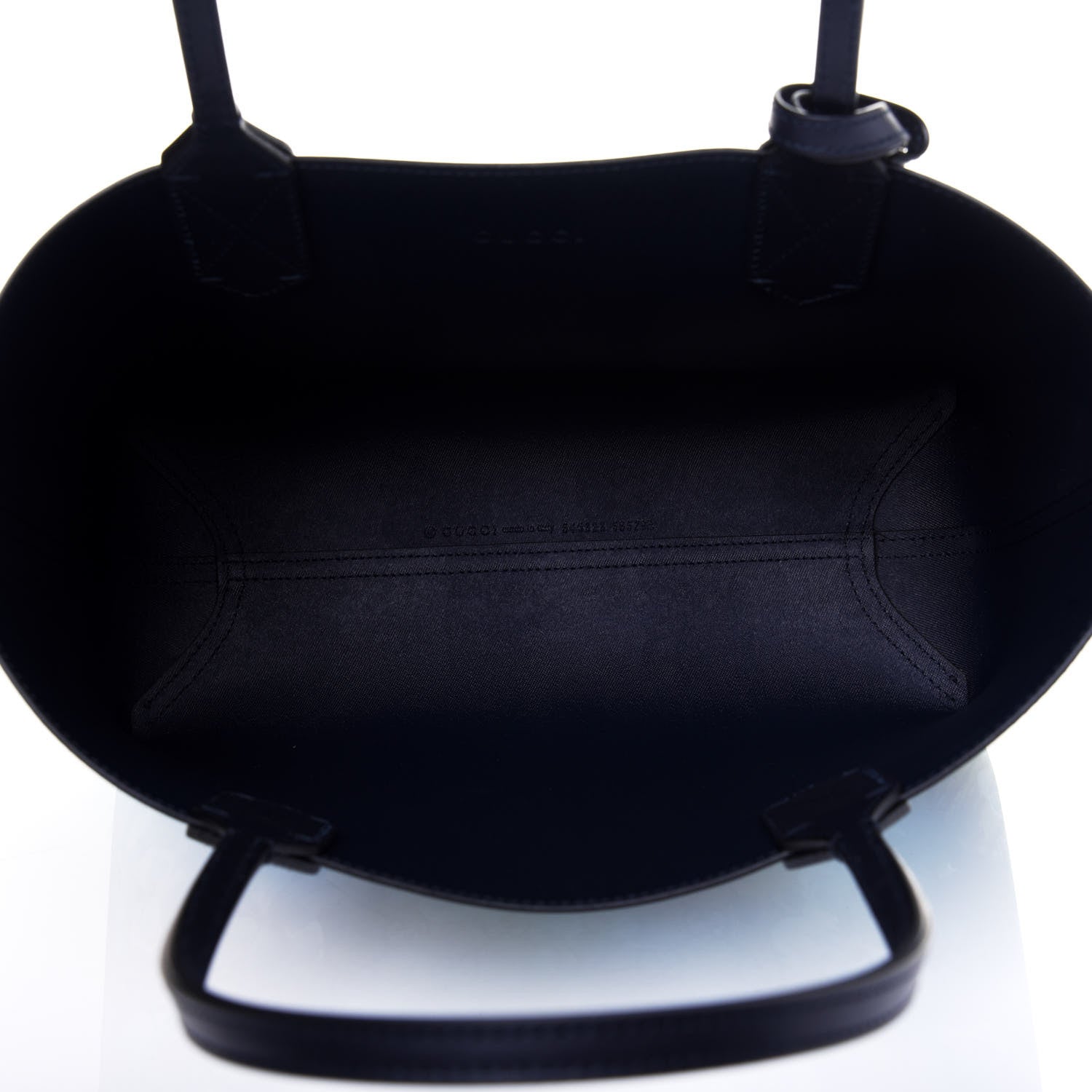 Gucci GG Supreme Monogram Blooms Small Reversible Tote Beige Blue Navy 8 of 16