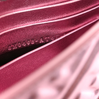 Fendi Metallic Nappa Matisse FF Embossed Wallet On Chain Rosa 7 of 10