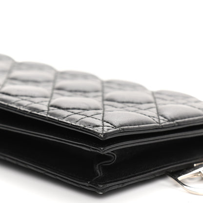 Christian Dior Lambskin Cannage Lady Dior Convertible Clutch Black 9 of 14