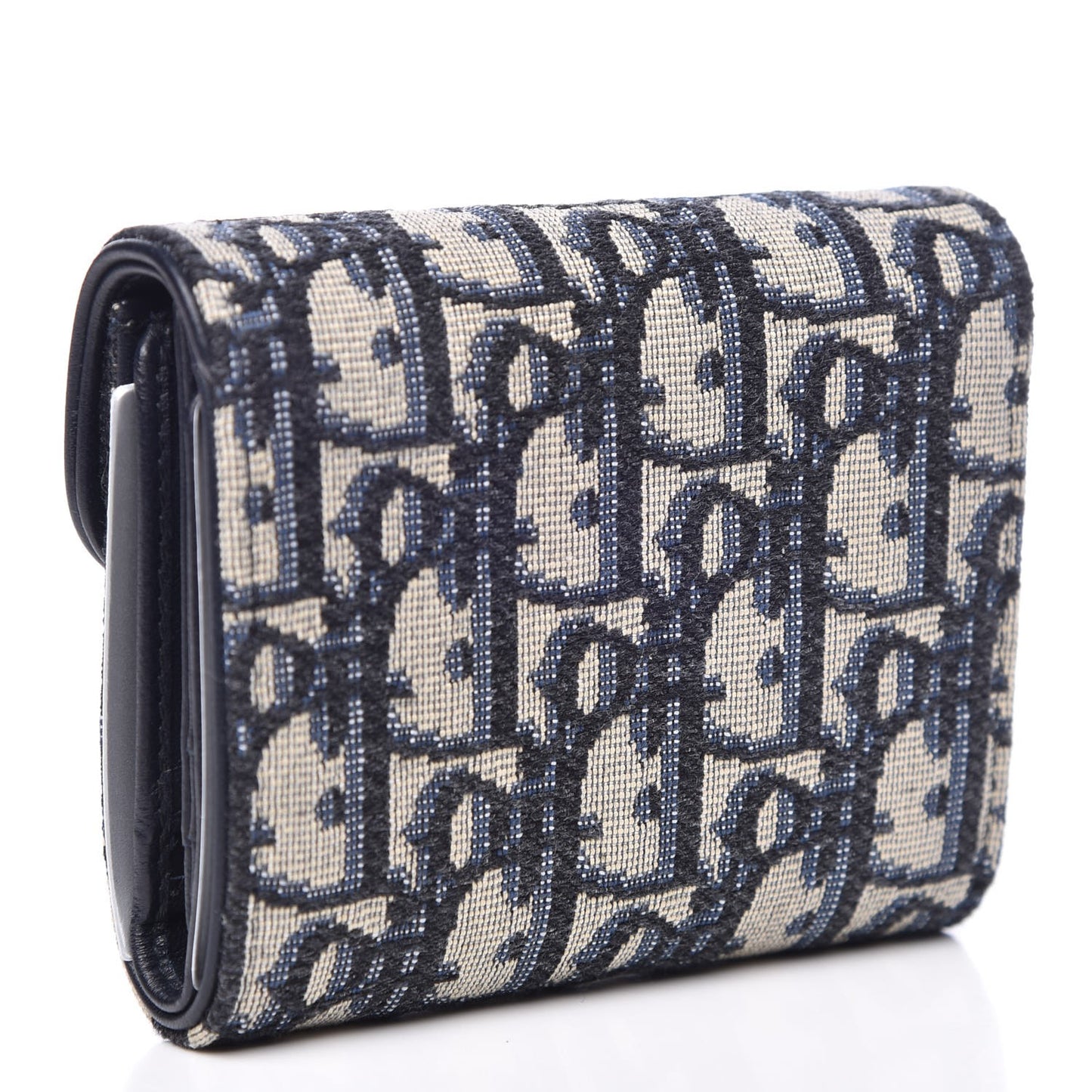 Oblique Saddle Card Holder Blue