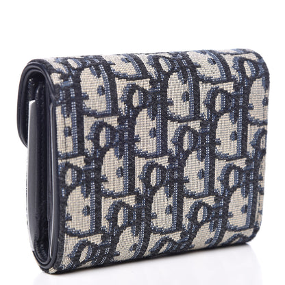 Christian Dior Oblique Saddle Card Holder Blue 3 of 11