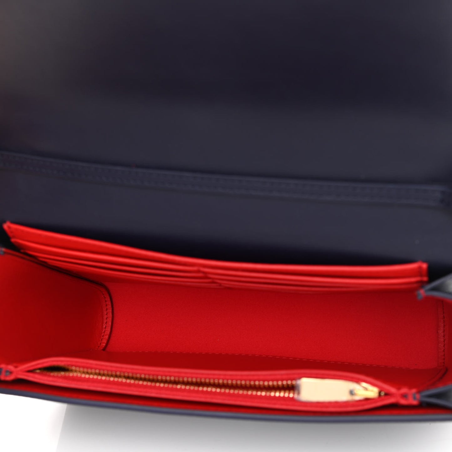 Calfskin Spikes Loubinthesky Paloma Clutch Navy