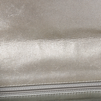 Chanel Iridescent Calfskin Quilted Mini Rectangular Flap Light Gold 6 of 9