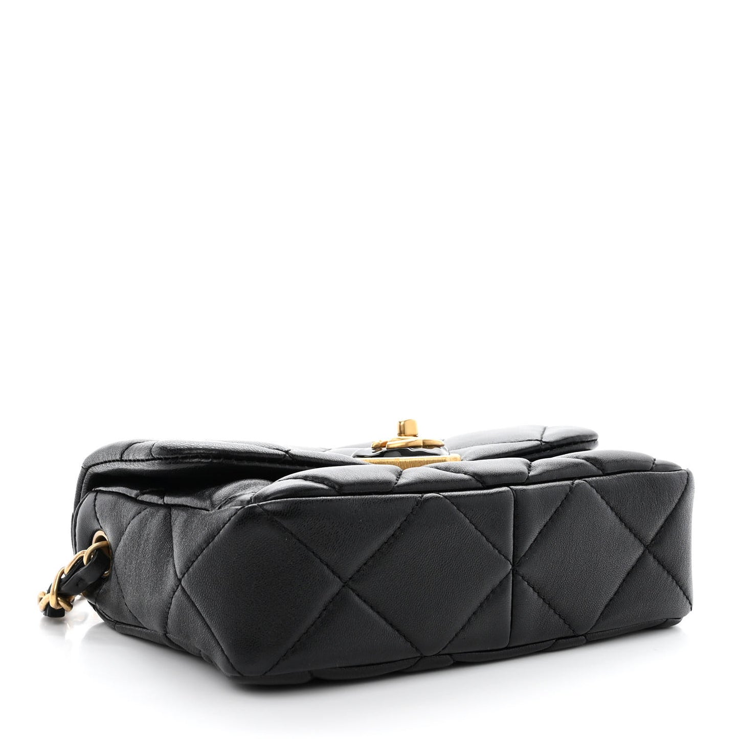 Lambskin Plexiglass Quilted Coco Love Mini Flap Black